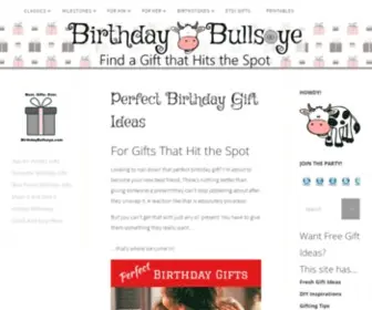 Birthdaybullseye.com(Perfect Birthday Gift Ideas) Screenshot