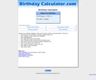 Birthdaycalculator.com(Birthday Calculator) Screenshot