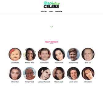 Birthdaycelebs.com(Today's Celebrity Birthdays & Must) Screenshot
