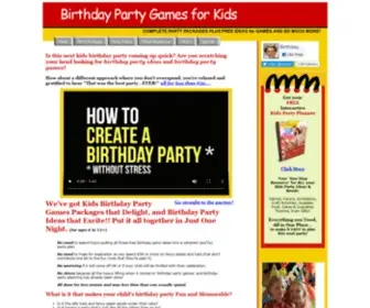 Birthdaypartygameslady.com(Kids Birthday Party Games) Screenshot