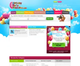 Birthdaypartywebsites.com(Best Birthday Party Places & Ideas) Screenshot