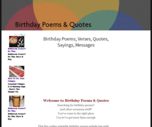 Birthdays-Poems.com(Birthdays Poems) Screenshot