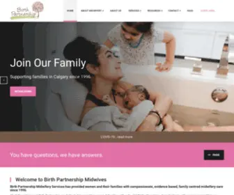 Birthpartnershipmidwives.com(Birth Partnership Midwives) Screenshot