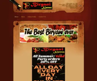 Biryanixp.com(Biryani XPress) Screenshot