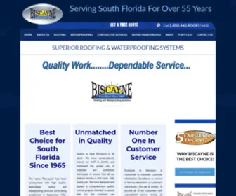 Biscayneroofing.com(Serving South Florida for Over 55 Years) Screenshot