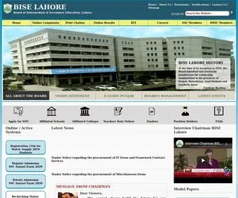 Biselahore.com(BISE Lahore) Screenshot