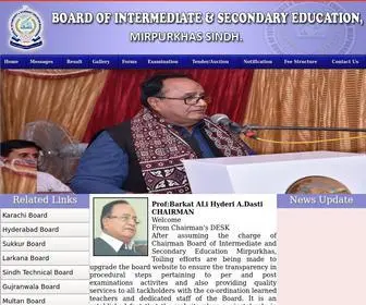 Bisemirpurkhas.com(Board of Intermediate & Secondary Education) Screenshot