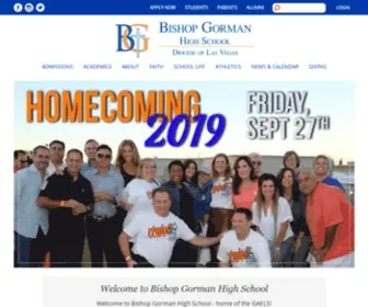 Bishopgorman.org(Catholic Private School in Las Vegas) Screenshot