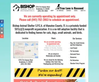 Bishopspca.org(Bishop Animal Shelter) Screenshot