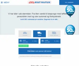 Bislet.no(Bilutleie Oslo) Screenshot