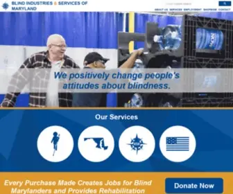 Bism.org(Blind industries and services of maryland) Screenshot