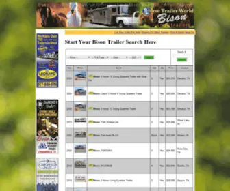 Bisonusedhorsetrailerdealer.com Screenshot