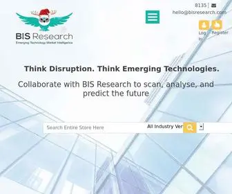 Bisresearch.com(BIS Research Provides Market Intelligence for Emerging Technologies) Screenshot