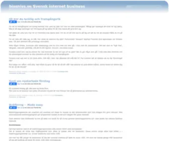 Bissniss.se(Svensk internet business) Screenshot