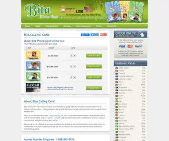 Bitacallingcard.com(Bita Phone Card) Screenshot