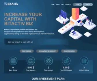 Bitactiv.biz(Cryptocurrency investments) Screenshot