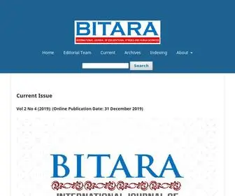 Bitarajournal.com(BITARA International Journal of Civilizational Studies and Human Sciences) Screenshot