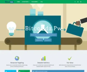 Bitcoadz.pw(Bitcoin Banners & Popunder Advertising Network) Screenshot