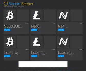 Bitcoinbeeper.com(Bitcoin Beeper) Screenshot