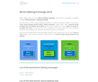 Bitcoinbettingexchange.com Screenshot