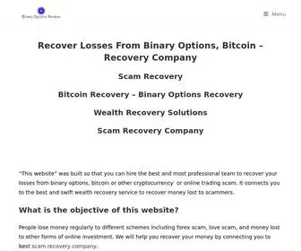 Bitcoinbinaryoptionsreview.com(Binary options recovery) Screenshot