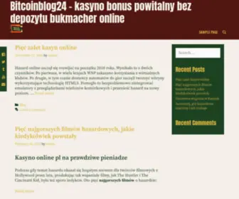 Bitcoinblog24.pl(Kasyno bonus powitalny bez depozytu bukmacher online) Screenshot