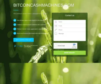Bitcoincashmachines.com(Domain name is for sale) Screenshot