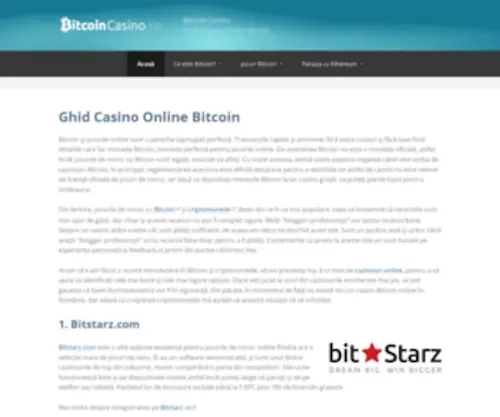 Bitcoincasino.ro Screenshot