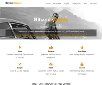 Bitcoinclashic.org(Bitcoin Clashic) Screenshot
