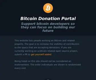 Bitcoindevlist.com(Bitcoin Donation Portal) Screenshot