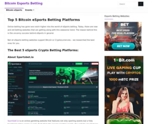 Bitcoinesports.net(Bitcoinesports) Screenshot