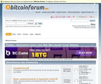 Bitcoinforum.com(Bitcoin forum. bitcoin) Screenshot