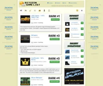 Bitcoingamelist.com(Bitcoin Game List) Screenshot