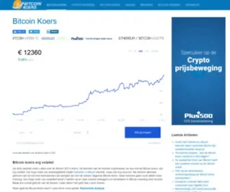 Bitcoinkoers.org(Bitcoin Koers) Screenshot