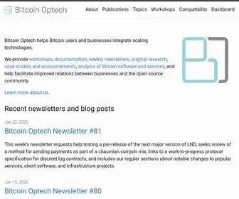 Bitcoinops.org(Bitcoin Optech) Screenshot