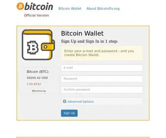 Bitcoinov.org(Get Free Bitcoin Wallet Online (BTC)) Screenshot