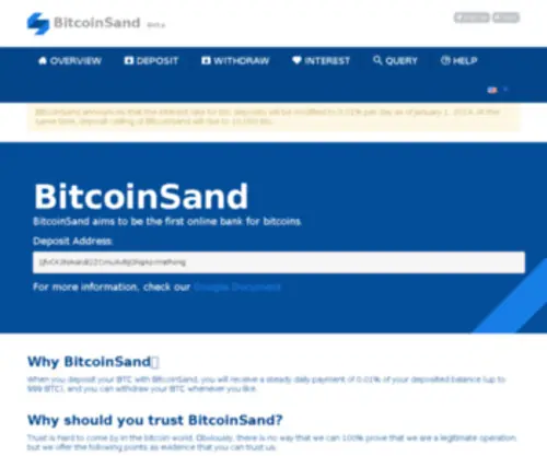 Bitcoinsand.com(Bitcoinsand) Screenshot