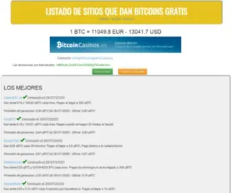 Bitcoinsgratis.com.es(Listado de sitios que dan bitcoins (BTC) gratis) Screenshot