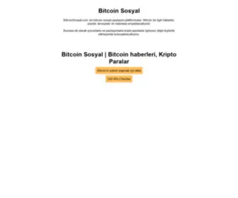 Bitcoinsosyal.com(Bitcoin Sosyal) Screenshot