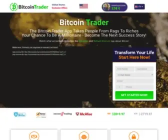 Bitcointrader.ai(Official Bitcoin Trader 2.0 App Website) Screenshot