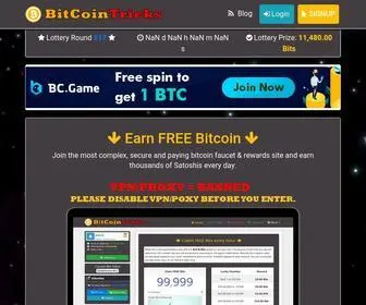 Bitcointricks.com(Bitcoin Faucet) Screenshot