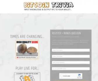 Bitcointrivia.io(BITCOIN TRIVIA WIN BTC) Screenshot