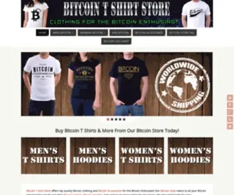 BitcointshirtStore.com(Bitcoin T Shirt Store) Screenshot