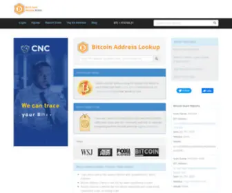 Bitcoinwhoswho.com(Bitcoin Address Lookup) Screenshot