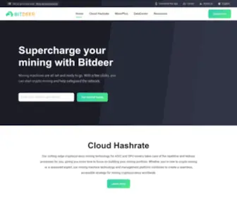 Bitdeer.com(BitDeer is a platform) Screenshot