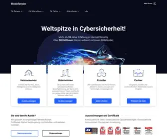 Bitdefender.de(Weltspitze in Cybersicherheit) Screenshot