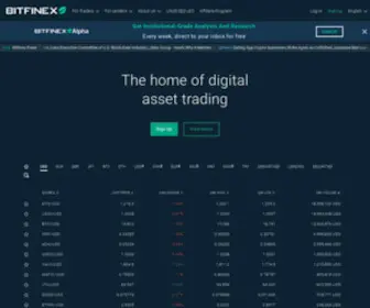 Bitfinex.com(Cryptocurrency Exchange) Screenshot