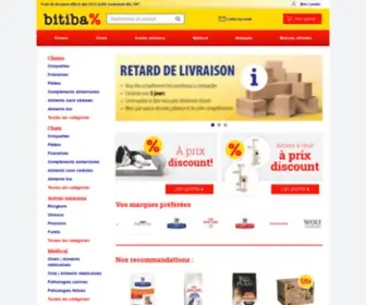 Bitiba.fr(Produits animaux pas chers) Screenshot
