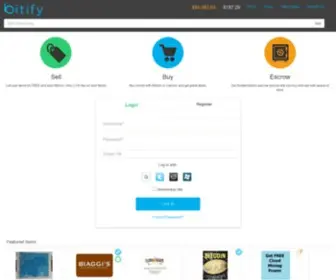 Bitify.com(Bitcoin and Litecoin Marketplace and Auction Site) Screenshot
