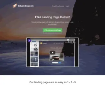 Bitlanding.com(Free Landing Page Builder) Screenshot